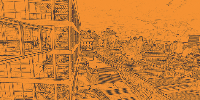 imagen de edicifios en campus Uniandino