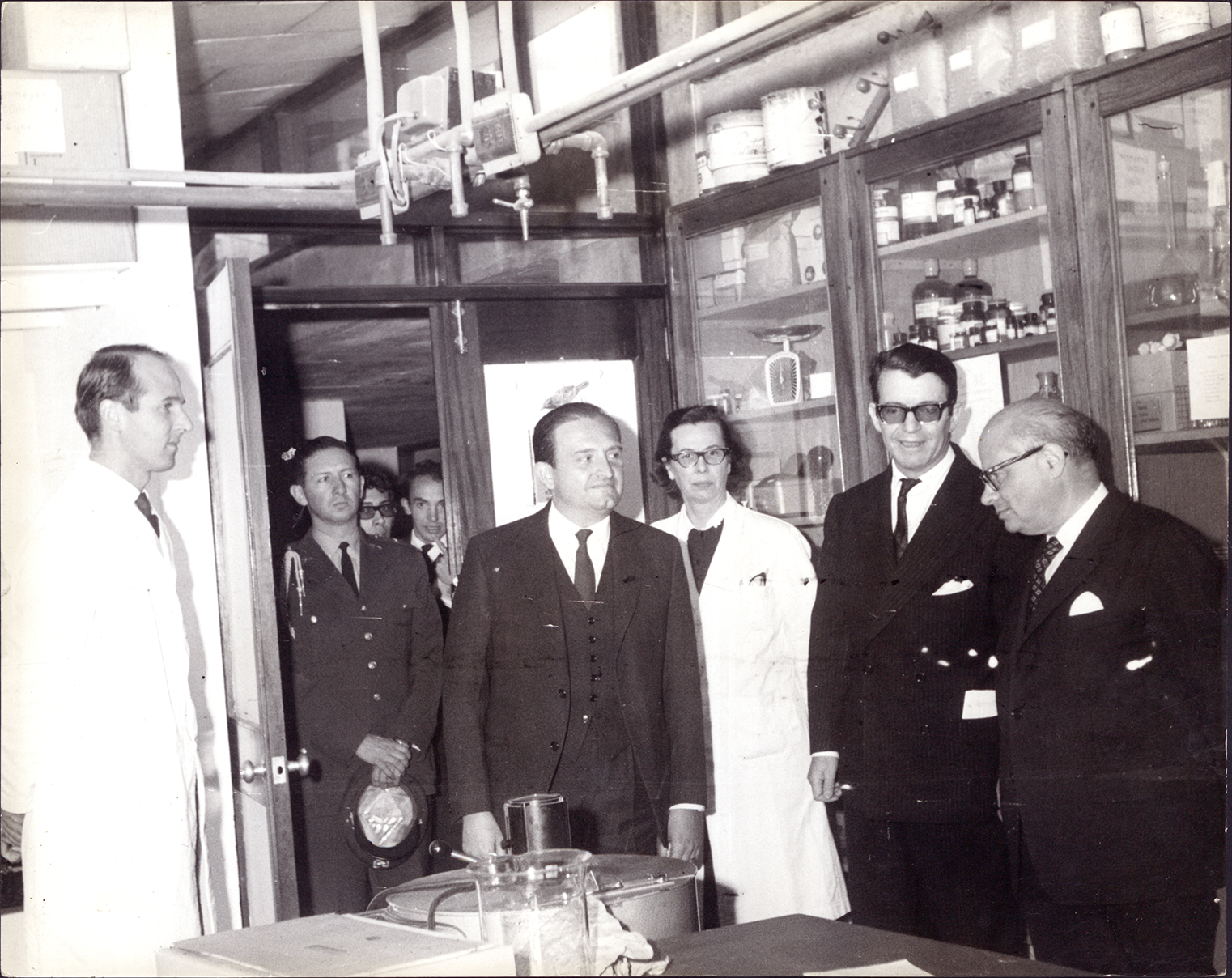 Mario Laserna con el presidente Lleras Restrepo