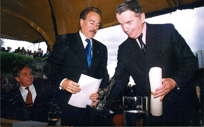 Mario Laserna con el presidente Pastrana Arango