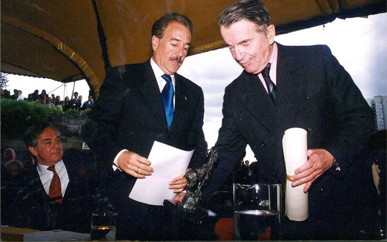 Mario Laserna con el presidente Pastrana Arango