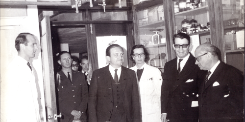 Mario Laserna con el presidente Lleras Restrepo