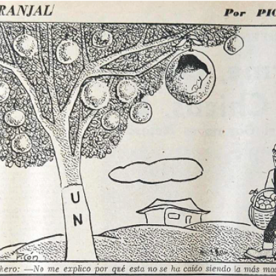 Naranjal, caricatura de Picón. El Siglo, Bogotá, 30 de abril de 1960