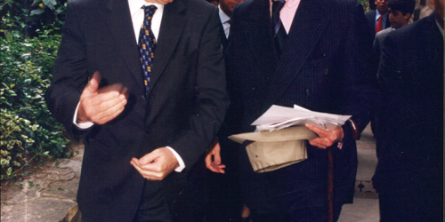 Mario Laserna con el presidente Cesar Gaviria