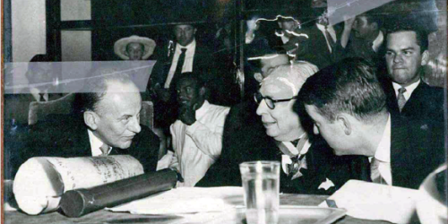Mario Laserna con el presidente Alfonso López Pumarejo